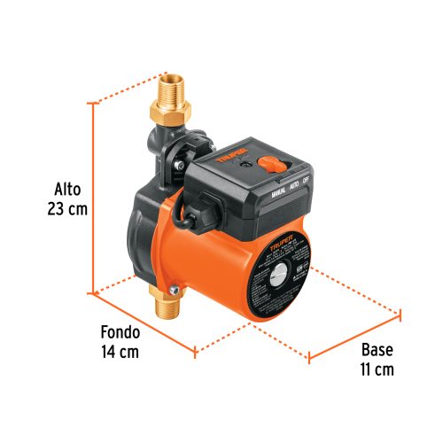 PRE-1-6+FC2 Bomba presurizadora 1/6 HP, TRUPER 14635