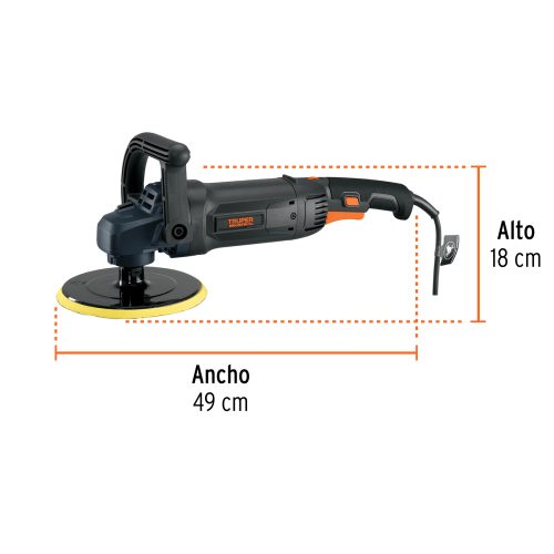 Pulidora rotativa 7", 1200W, TRUPER INDUSTRIAL 16673