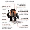 ROU-A3+FC1 Router (Rebajadora) 1200W, 1-3/4 HP, TRUPER PRO 100954