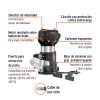 ROU-MN+FC1 Router (Rebajadora) compacto 710W, 3/4 HP, TRUPER INDUSTRIAL 102315