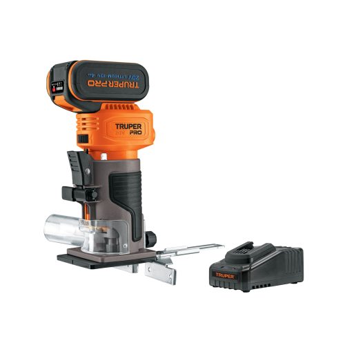 Router (Rebajadora) 1/4", 1 batería 4 Ah, TRUPER PRO 102865