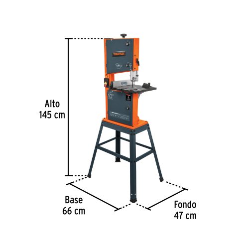 Sierra cinta 10", 1/3 HP (250 W), TRUPER 16277