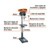 TAPI-17+FC1 Taladro de piso 17", 1-1/2 HP (1200 W), broquero 5/8",TRUPER 16182