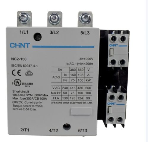 CONTACTOR 150A AC3 220VAC UL 1NA+1NC CHINT