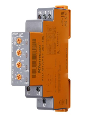 MONITOR DE VOLTAJE 3F 3 HILOS. VOLTAJE 295-480VAC. 1 RELE CONMUTABLE